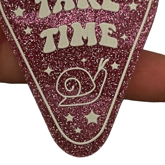 Purple Glitter Resin Motel Keychain - Picture 6 of 7